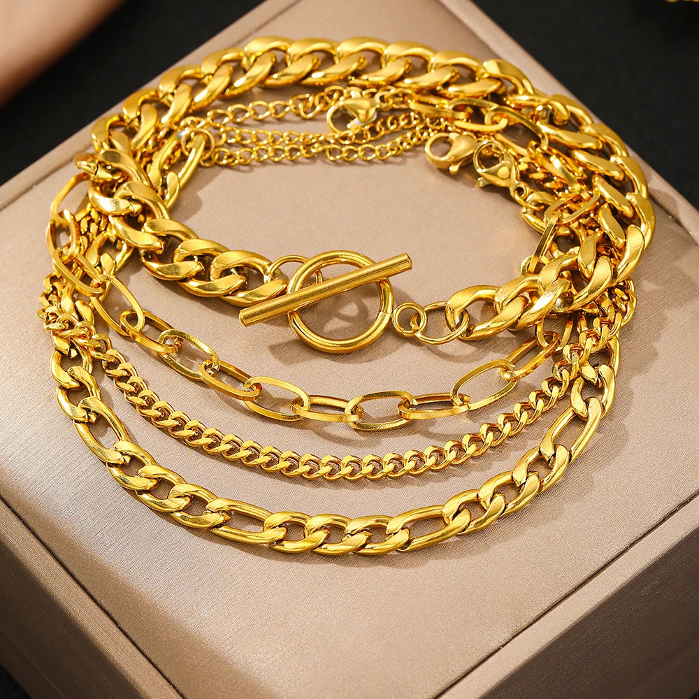 4 PCS Stainless Steel Bracelet