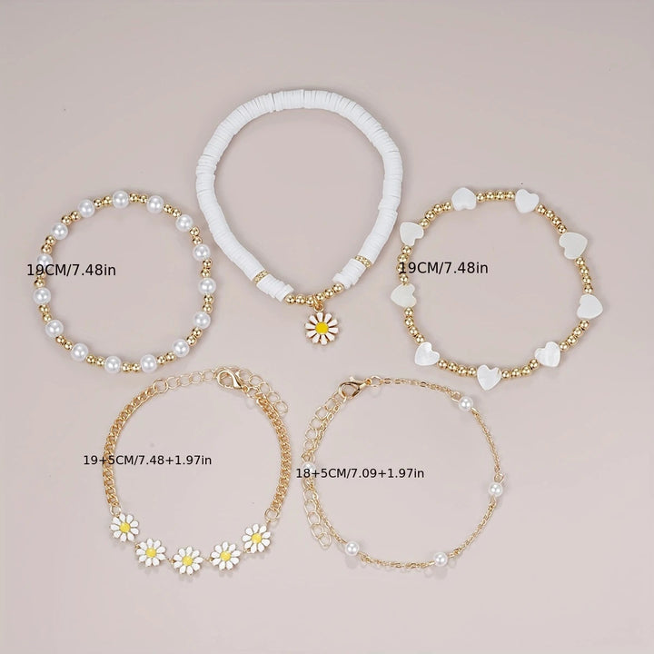 5 PCS Daisy Flower Bracelet
