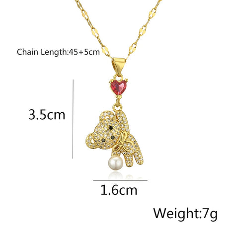 Bear Heart Necklace