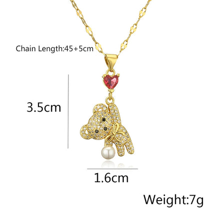 Bear Heart Necklace