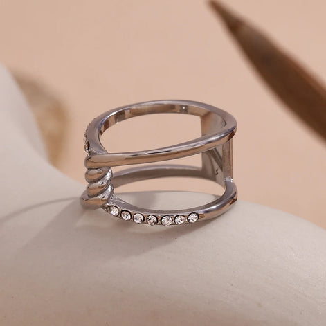 Double Layer Knot Ring