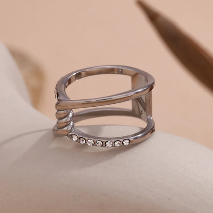 Double Layer Knot Ring