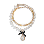 3 PCS Pearl Water Drop Choker Necklace