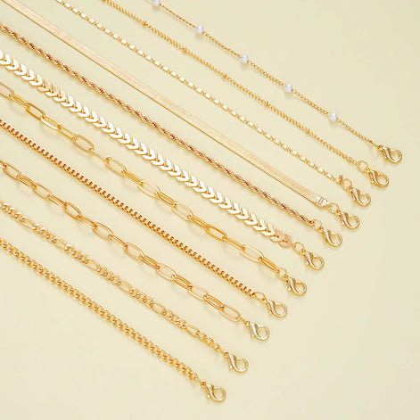 11 PCS Boho Ankle Bracelet