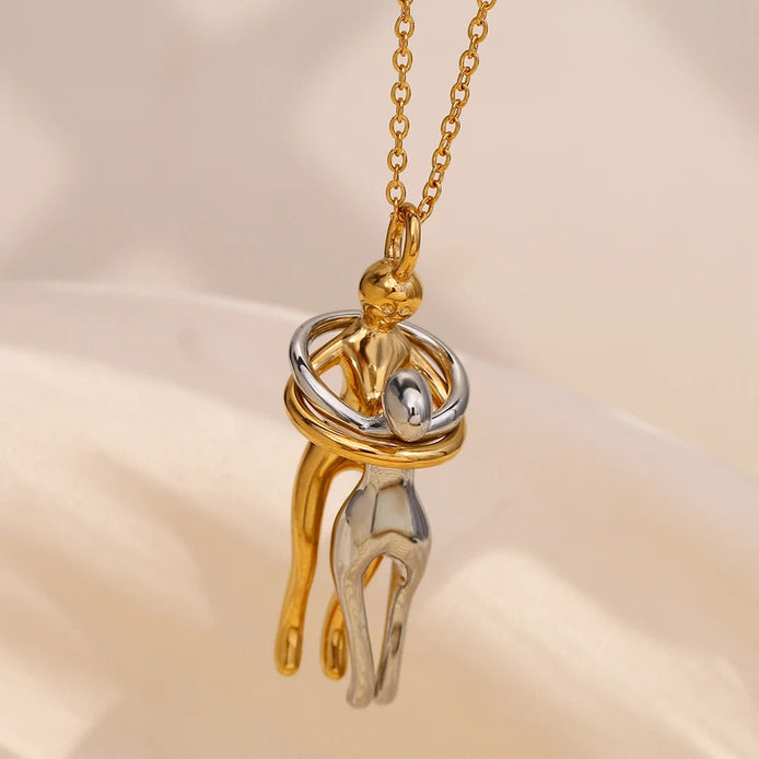 Couple Hug Necklace