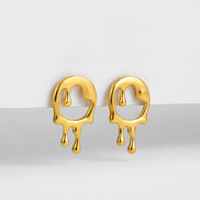 Dripping Circle Earrings