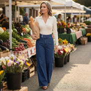 Charlotte Sculpting Wide-Leg Jeans