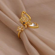 Crystal Butterfly Ring