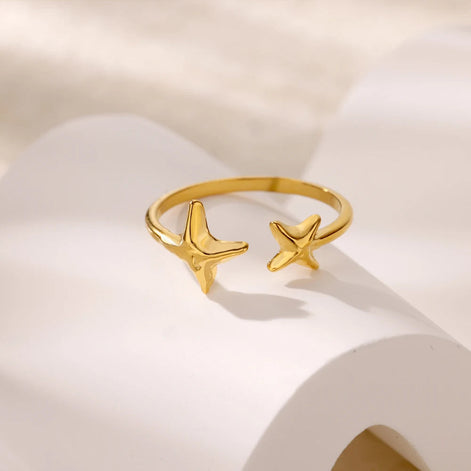 Cute Open Star Ring