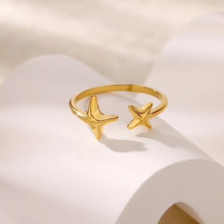 Cute Open Star Ring