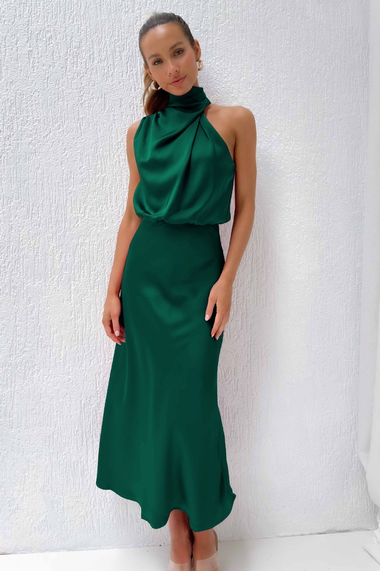 Violet Drape Maxi Dress