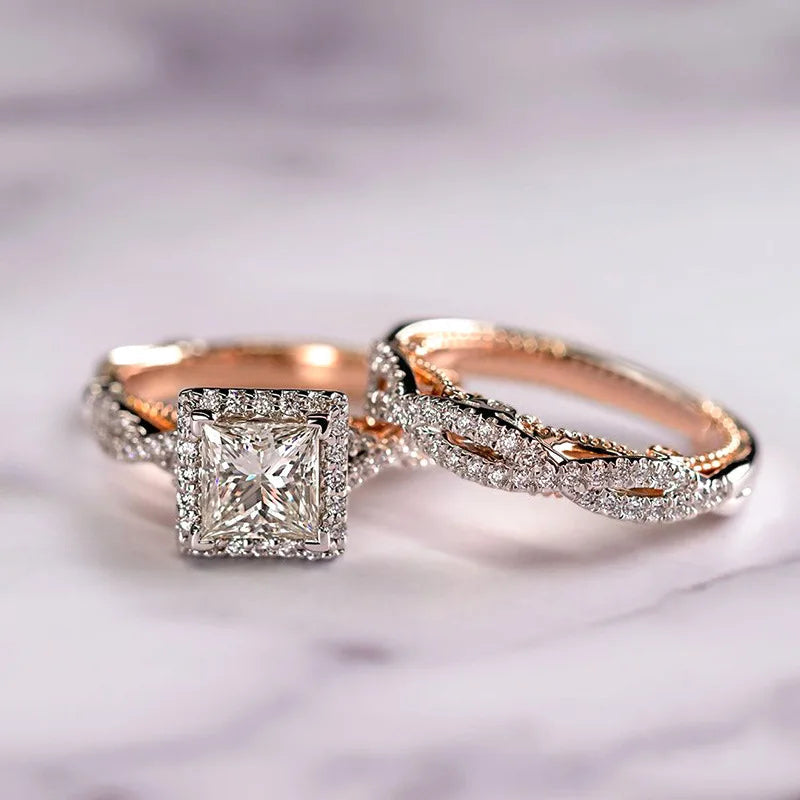 3 PCS 14K Promise Ring Set