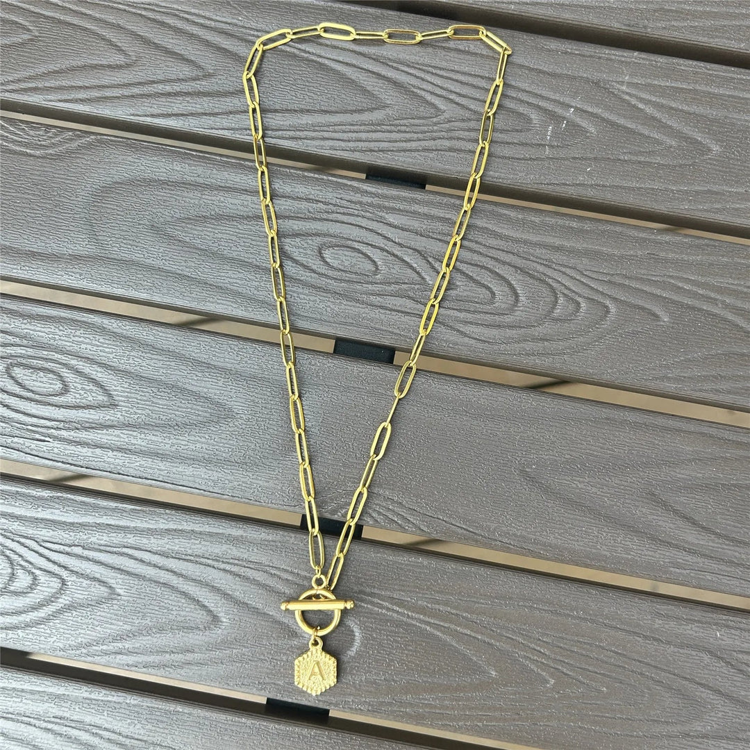 Alphabet Toggle Choker Necklace