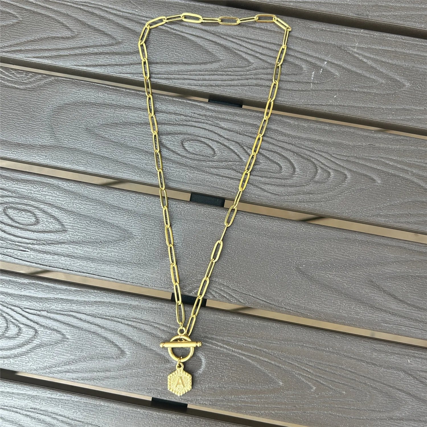 Alphabet Toggle Choker Necklace