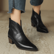 Ann Luxury Low-Heel Ankle Boots