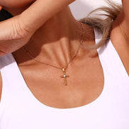 Beaded Cross Necklace
