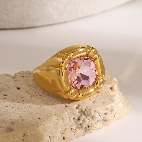 Colorful Cubic Zirconia Ring