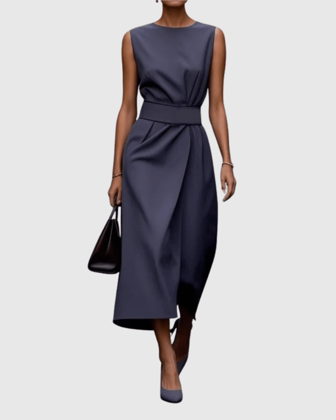 Clarimond Elegant Round Neck Dress