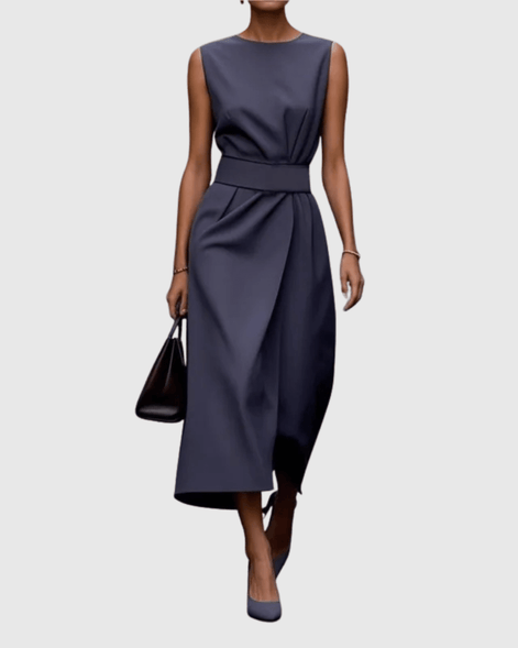Clarimond Elegant Round Neck Dress