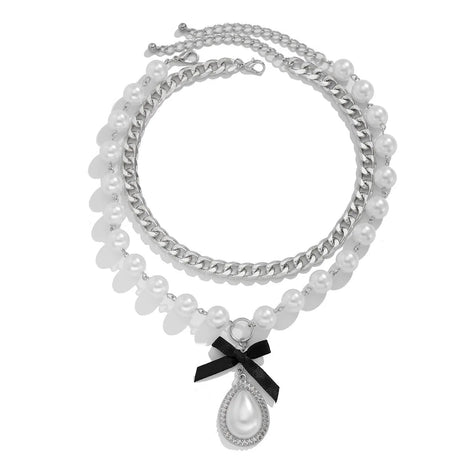 3 PCS Pearl Water Drop Choker Necklace