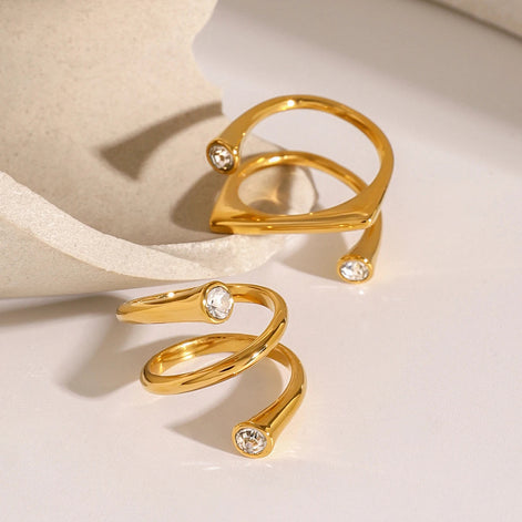 Asymmetrical Zirconia Ring