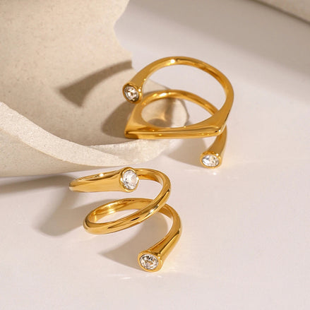 Asymmetrical Zirconia Ring