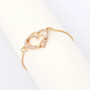 3 PCS Double Heart Crystal Jewelry Set