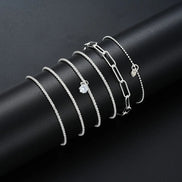 6 PCS Chunky Chain Link Bracelet Set