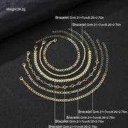 6 PCS Layered Chain Anklet Set