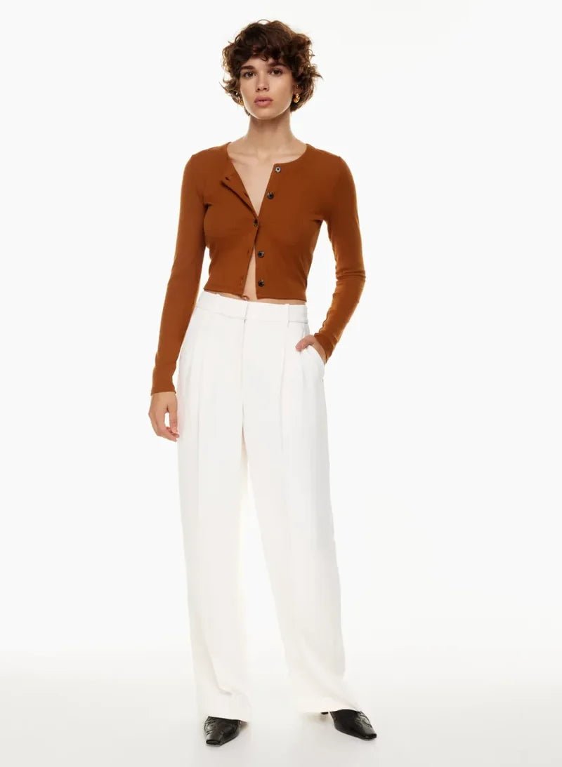 Effortless Tailored Wide-Leg Pants