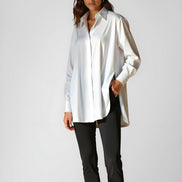 Oversized Lapel Button Shirt Dress