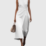 Clarimond Elegant Round Neck Dress