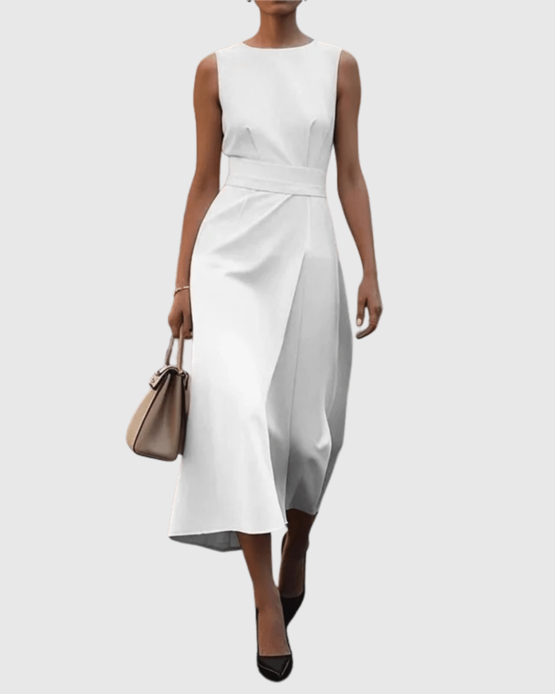 Clarimond Elegant Round Neck Dress