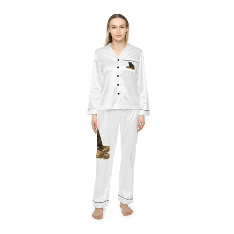 The Gardening Cat — Women's Satin Pajama Set