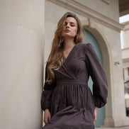 After Glow Cotton Wrap Dress