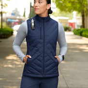 Navy Quilted Scrub Vest