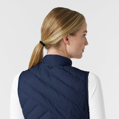 Navy Quilted Scrub Vest