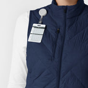 Navy Quilted Scrub Vest