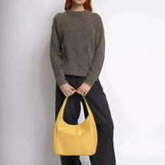 Everyday BB Bag – Leather Bucket Bag with Laptop Fit