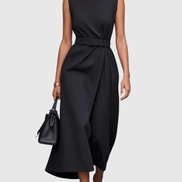Clarimond Elegant Round Neck Dress