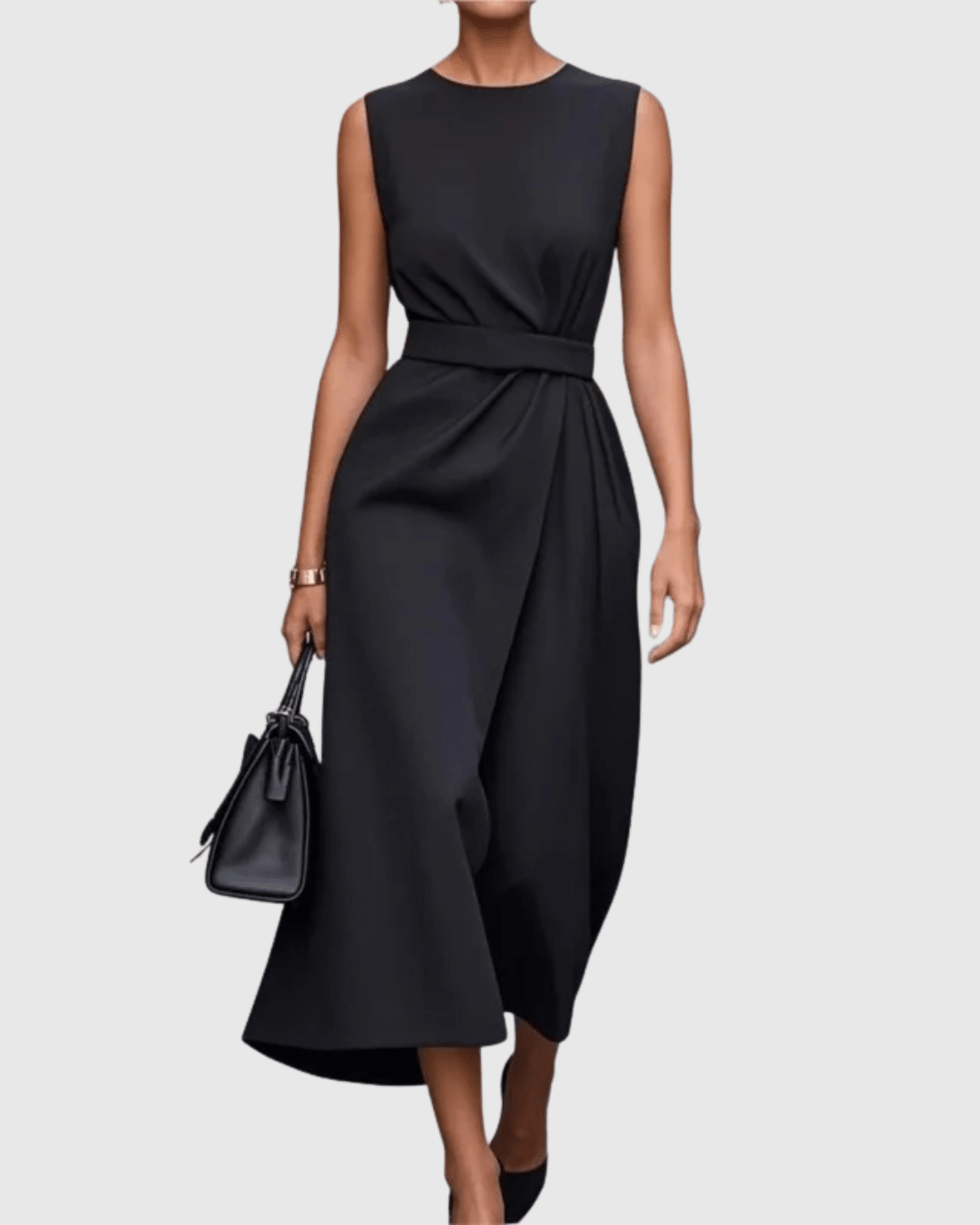 Clarimond Elegant Round Neck Dress