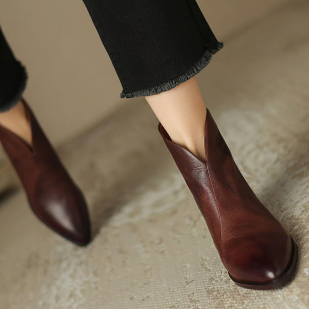 Ann - Luxury Low-Heel Ankle Boots