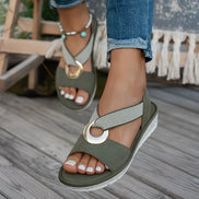 Skylar Flat Sandals With Metal Buckle