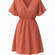 Delicate Floral Print Casual Dress