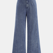 Bow Back High-Waist Wide-Leg Jeans