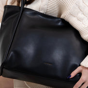 Interior view of Blair vegan leather tote bag