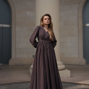 After Glow Cotton Wrap Dress