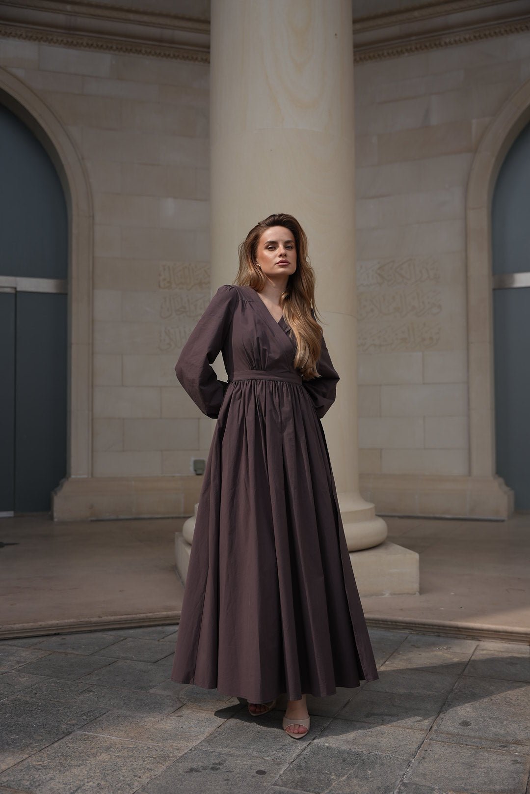 After Glow Cotton Wrap Dress
