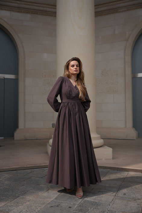 After Glow Cotton Wrap Dress
