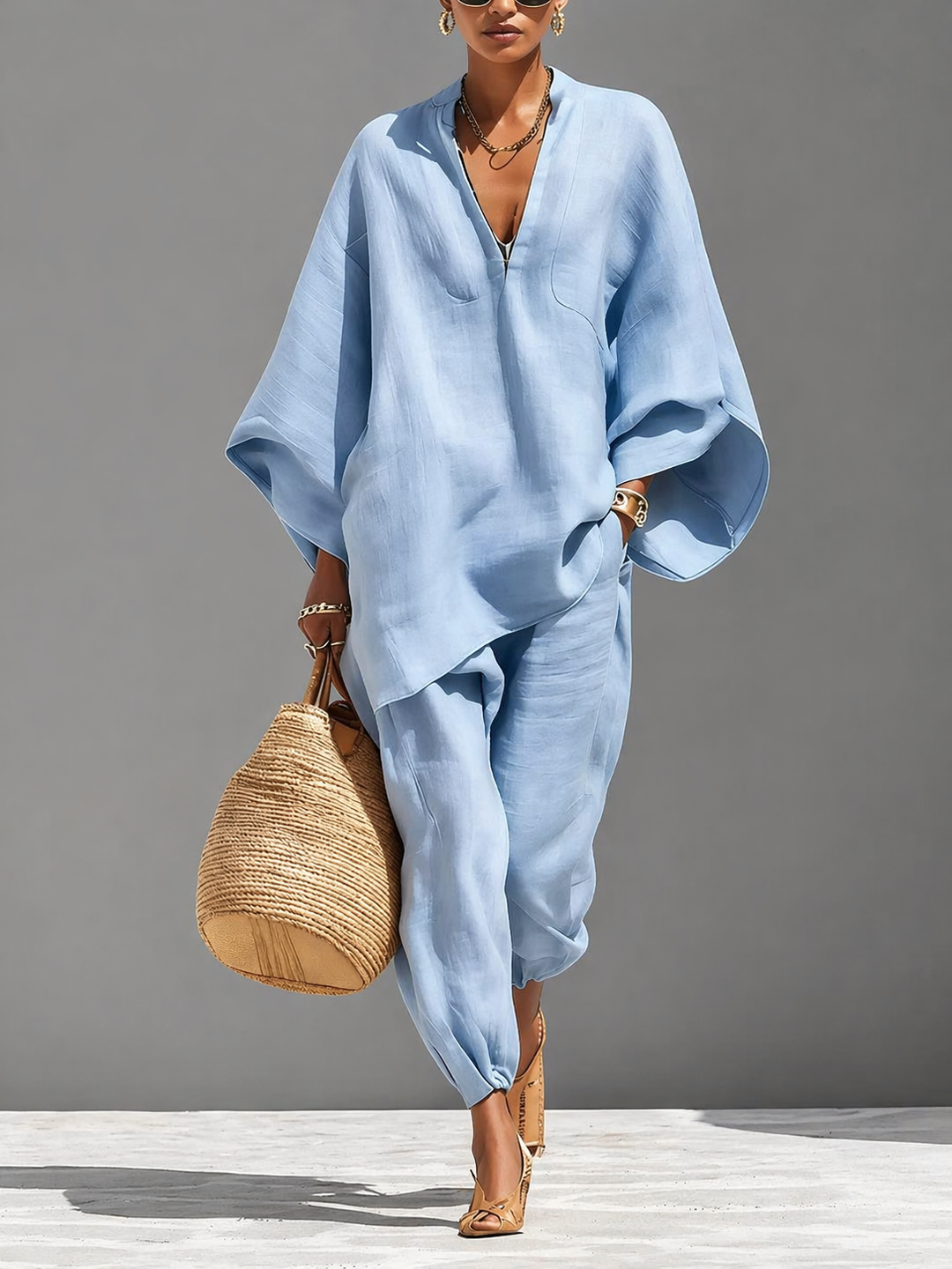 Relaxed Linen Lounge Set